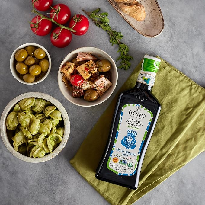Bono Val di Mazara Sicilian PDO Organic Extra Virgin Olive Oil 16.9 Fl Oz