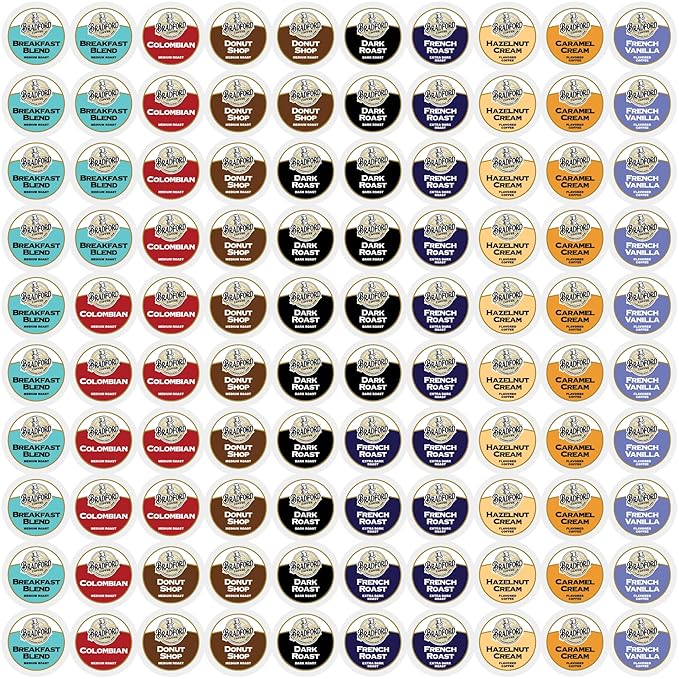 100ct Variety Pack for Keurig K-cups® 8 Assorted Single Cup Sampler 20% more coffee per cup by Bradford Coffee