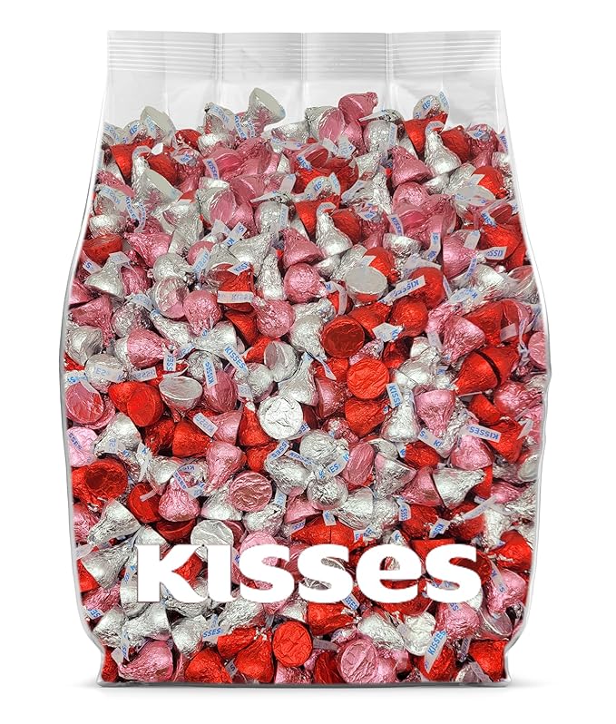 Valentines Day Kisses Candy Bulk 2lb – Valentines Candy Individually Wrapped Kisses Milk Chocolate for Valentines Gifts Party Favors Classroom Exchange &amp Sharing – Bulk Valentines Day Chocolate