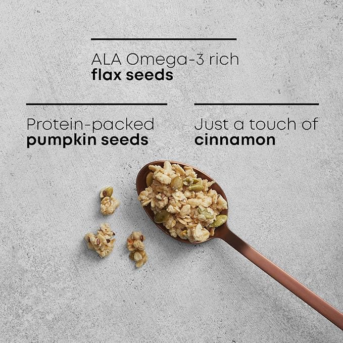 Nature's Path Organic Pumpkin Seed and Flax Granola 1.65 Lbs. Earth Friendly Package (Pack of 6) Non-GMO Heart Healthy High Fiber 6g Plant Based Protein