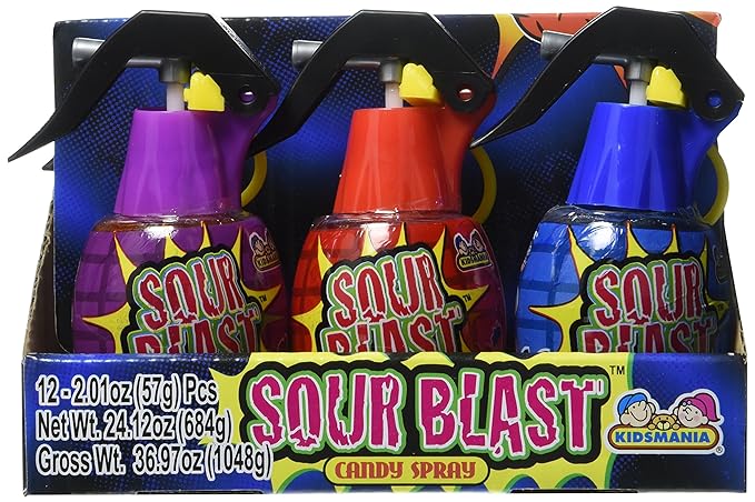Kidsmania Sour Blast Candy Spray Grenades 12 Count