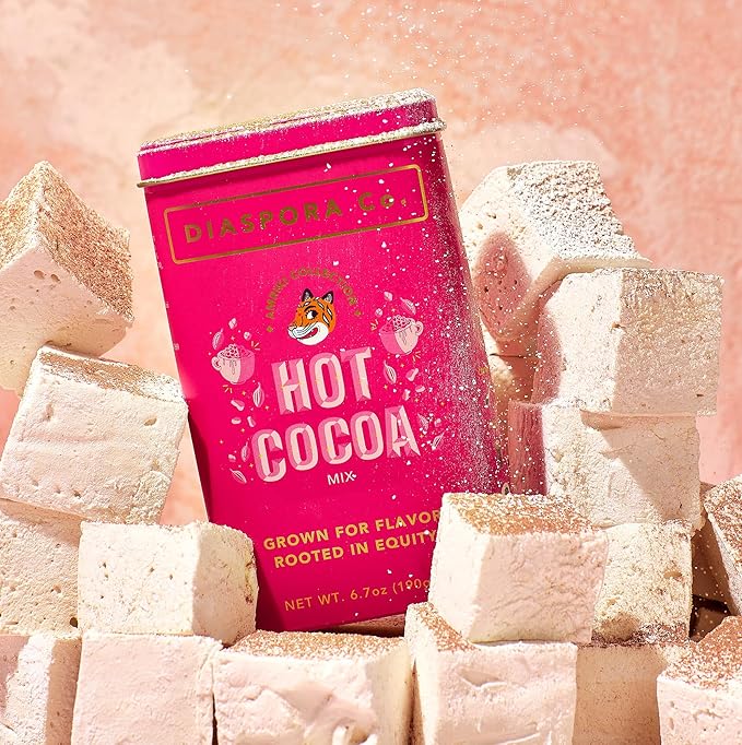 Diaspora Spice Co. Hot Cocoa Mix – Single-Origin Cacao Hot Chocolate with Jaggery – Rich Smooth Drinking Chocolate for Cozy Drinks Lattes &amp Dessert (Vegan Gluten-Free)