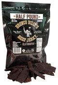 Bronco Billy's Beef Jerky Hickory Smoked Old Country Half Pound Resealable Bag