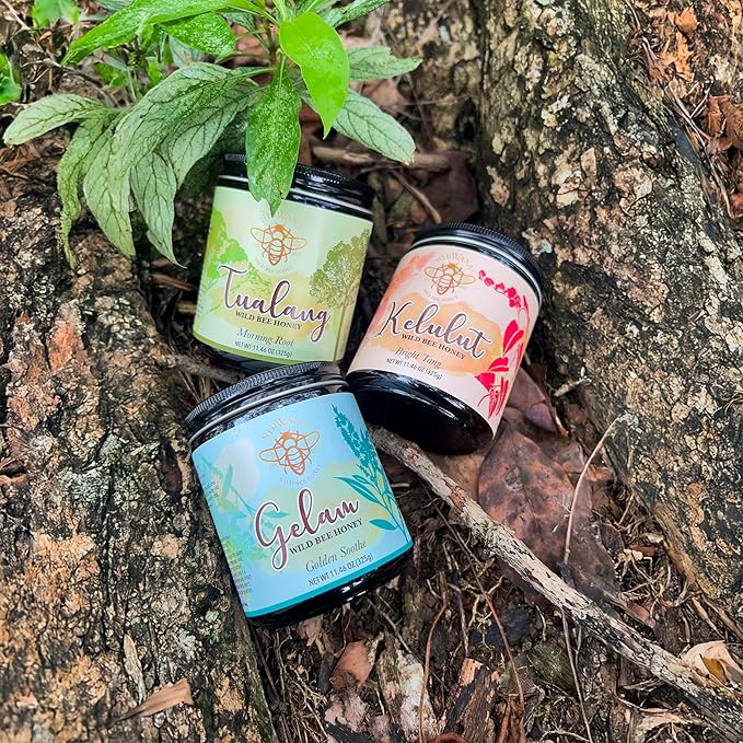 Morning Root by Nirwana – Wild Bee Tualang Honey Malaysian Rainforest Multifloral Honey 325 g Glass Jar