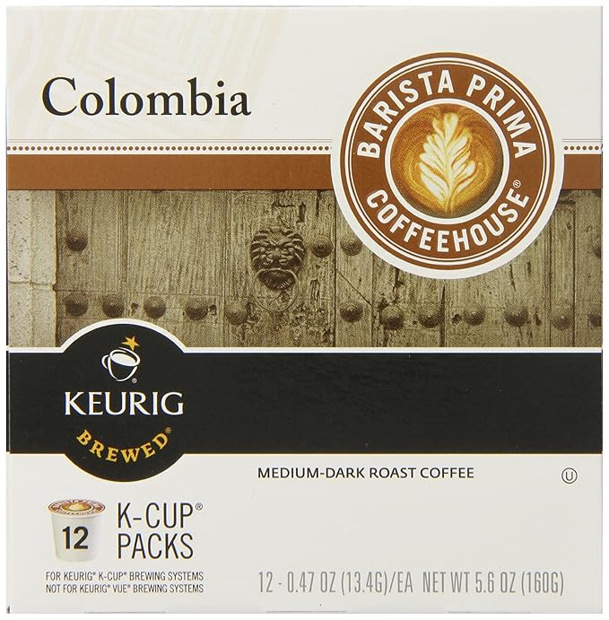 Barista Prima Coffeehouse Coffee Keurig K-Cups Colombia 72 Count