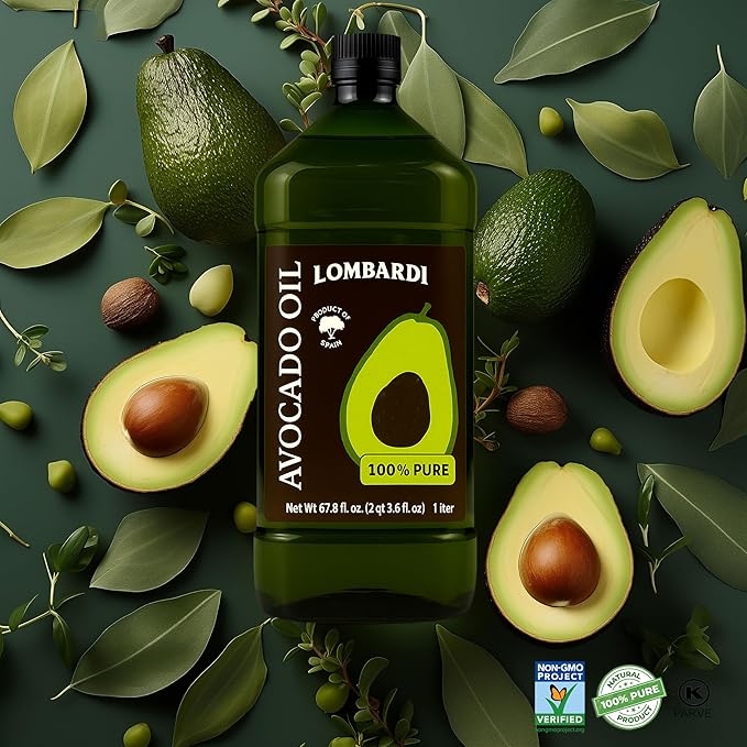 LOMBARDI 100% Pure Avocado Oil for Cooking - 2 L