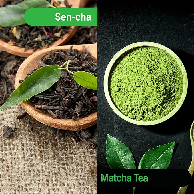 MAEDA-EN Sen-cha with Matcha Green 200 Tea Bags Powder Japanese Origin Green Tea Leaves Individually Wrapped Teabags 02386 2pk