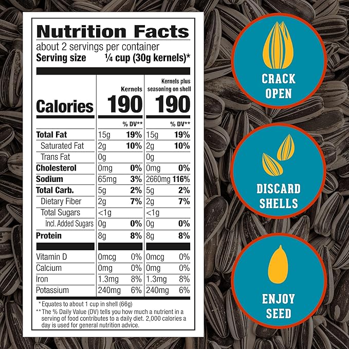 DAVID SEEDS Roasted and Salted Ranch Jumbo Sunflower Seeds Keto Friendly 5.25 oz 12 Pack