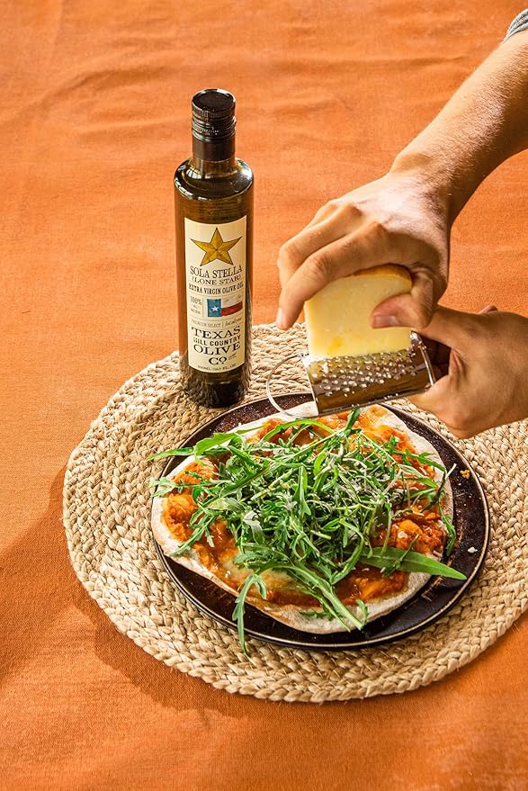 Sola Stella Extra Virgin Olive Oil - Cold Pressed Gourmet EVOO Olive Oil - Uniquely Smooth &amp Buttery - Perfect for Cooking Baking &amp Finishing - Award Winning &amp Made in Texas (16.9 oz 2 Pa