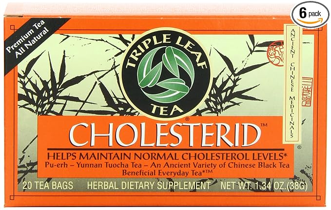 Triple Leaf Tea Cholesterid 20 Tea Bags (Pack of 6)