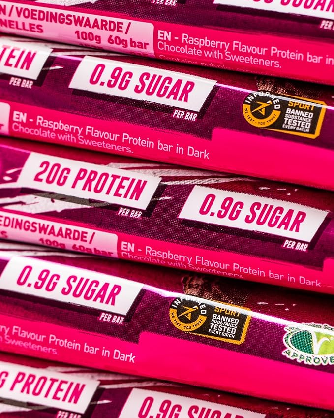 Grenade High Protein Bar - Dark Chocolate Raspberry 12 x 60 g