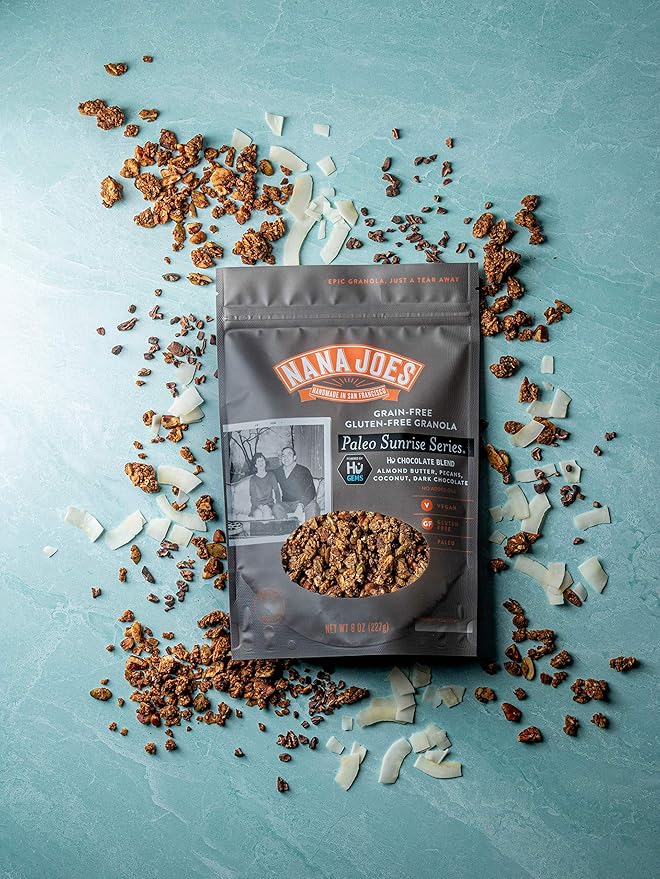 Nana Joes Granola Paleo Series | Hu Dark Chocolate Coconut Almond Butter &amp Pecan | Handmade Gluten-Free Vegan Healthy Plant-Based Organic Refined Sugar-Free Grain-Free | Superfood Breakfas