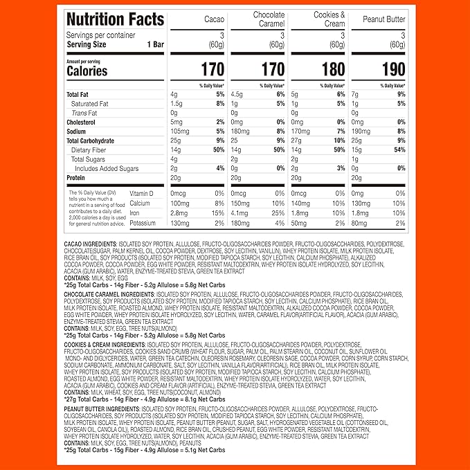 Benope Protein bar Best Flavors Variety Pack 60g x 12ea high protein low sugar low carb energy bar nutritious snack high protein snacks