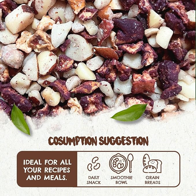 FOREST UP - The True Organic Brazil Nuts (15oz) Roasted &amp Salted + Acai Mix (7oz) - Nutrient-Rich Combination | Non-GMO | Fresh | Vegan | Gluten Free | Premium Snacks
