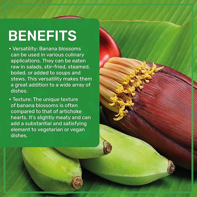 Jiva Organic Banana Blossoms 14 Ounce (Pack of 6) - BPA Free Gluten Free - Delicious Meatless Alternative