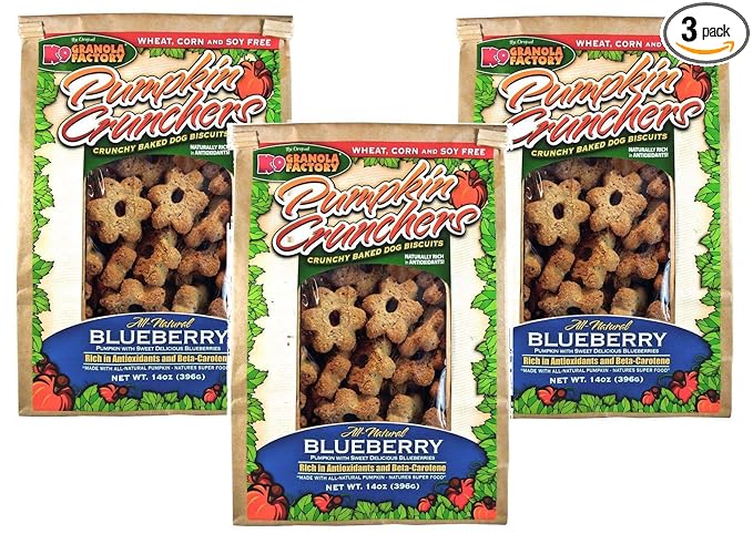 K9 Granola Factory Blueberry Pumpkin Crunchers (Pack of 3)