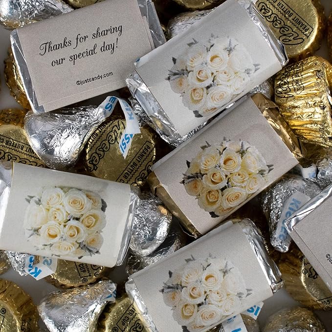 1.6 lbs Floral Wedding Candy Mix Chocolate Party Favors (Approximately 115 Pcs)