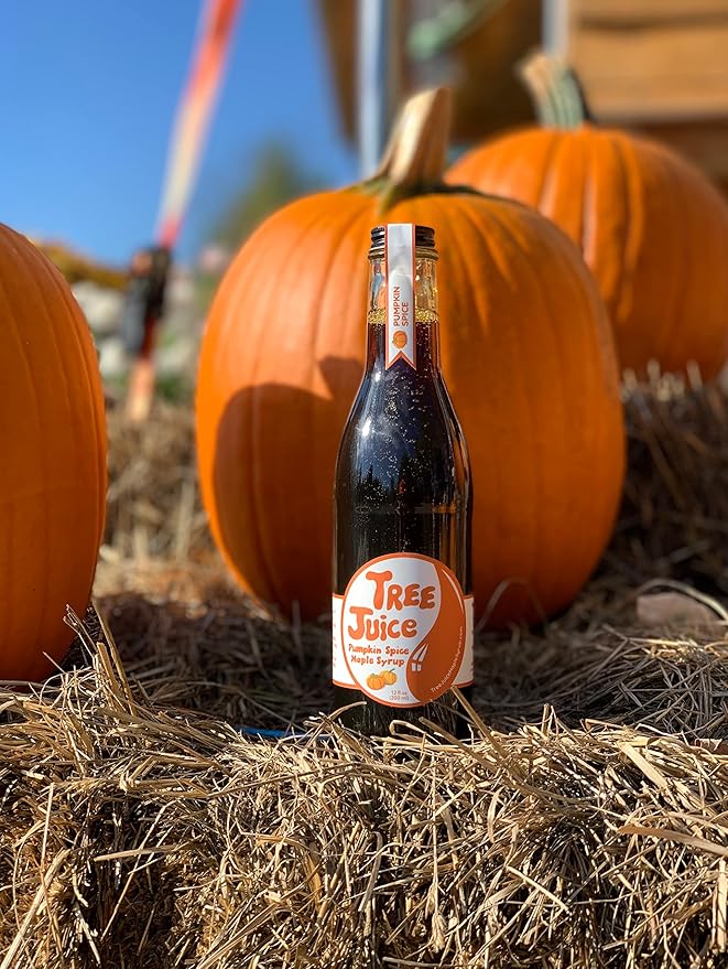 Tree Juice Pumpkin Spice Maple Syrup | All Natural Non GMO Vegan Gluten Free Vegetarian Paleo | 12 Ounce Bottle