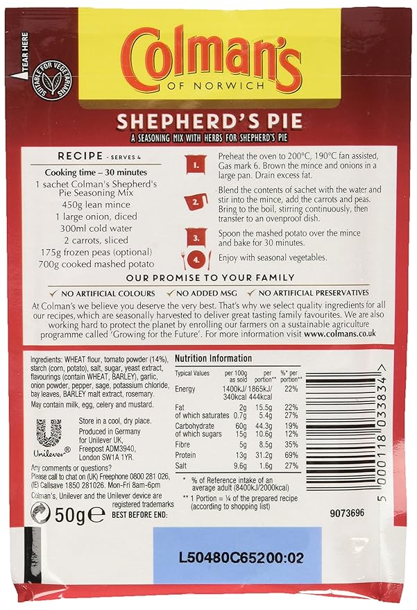 Colman's Shepherd's Pie Mix 1.75-Ounce Packages (Pack of 12)
