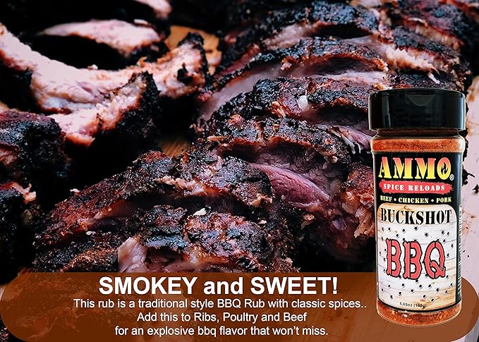 AMMO® Spice Rubs BBQ Grilling Starter Kit 4 Pack Varity Seasoning Barbecue Spices - Ultimate Grilling Accessories Set - Gift Kit for Barbecues Grilling and Smoking USA Proud