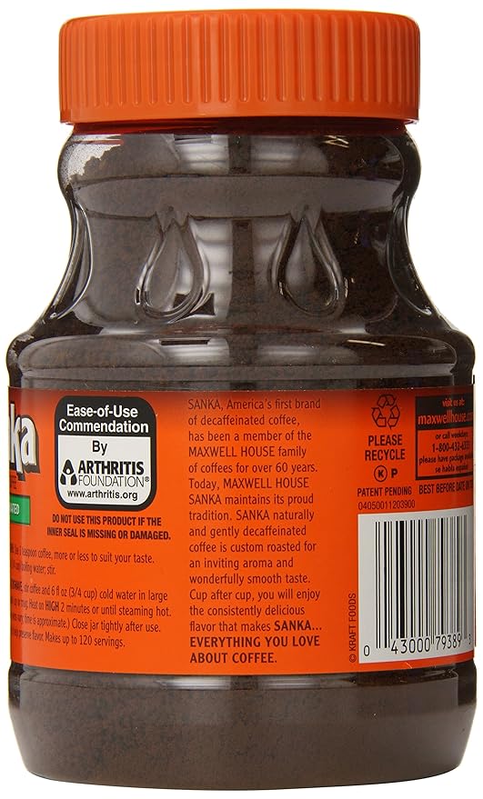 Sanka Instant Decaf Coffee 8 Ounce Jar (Pack of 4)