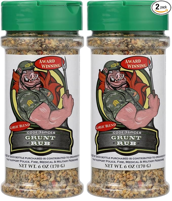 CODE 3 SPICES Grunt Rub 6 OZ (Pack of 2)