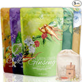 Gardenika Organic Loose Leaf Tea Sampler - Caffeinated - Black and Green Leaves Variety - Kosher No Natural or Artificial Flavors - 5 Pack