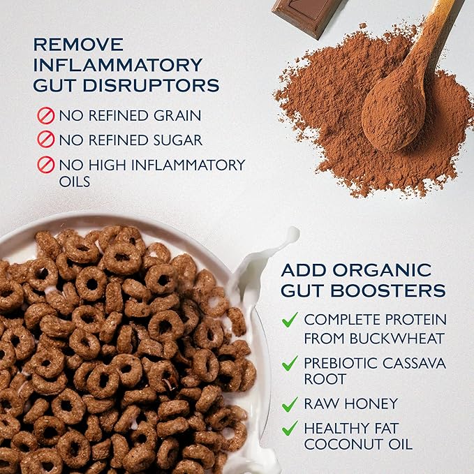 Lovebird Organic Cereal That Actually Tastes Good - 100% Real Food &amp Healthy Gluten Free Cereal No Refined Sugar Paleo Keto Friendly Healthy Snacks for Kids Adults - Cocoa 3-Pack