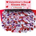 Valentine's Day Hugs and Kisses Mix 4 Lbs Bulk Variety Hershey Chocolate Kisses in Pink and Purple Foils Valentine's Day Chocolate Milk and Dark Assortment Individually Wrapped Candy Food Gift Ap