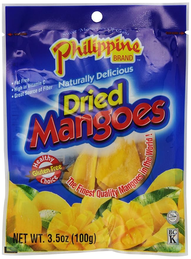 Philippine BRAND Dried Mangoes 3.5-Ounce (Pack of 25)