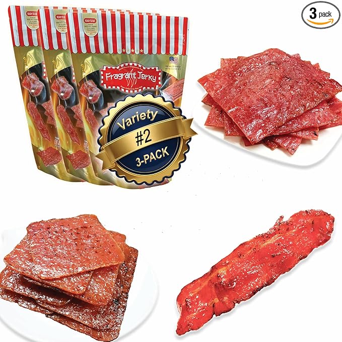 VP#2 ALL PORK JERKY - ORIGINAL FLAVOR (Pork Tender Bacon each 4oz) *Fresh Grilled to Order *Shipped the Same Day *L.A. Times Handmade Gift Winner