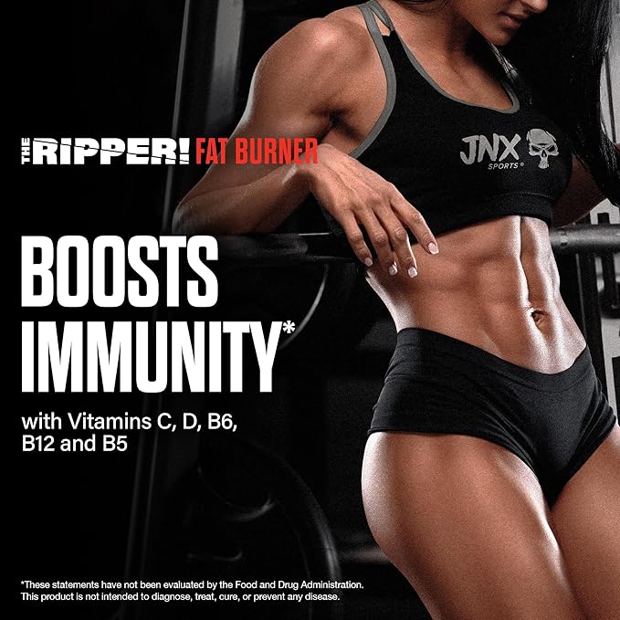 JNX SPORTS The Ripper! Fat Burner Pre Workout for Men &amp Women – Thermogenic Fat Burning Powder &amp Appetite Suppressant Boost Energy &amp Endurance – Sour Candy 30 Servings