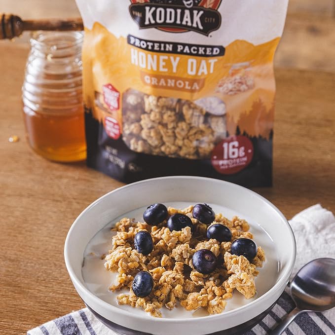 Kodiak Cakes Granola Honey Oat High Protein 100% Whole Grains (Pack of 5 pouches)
