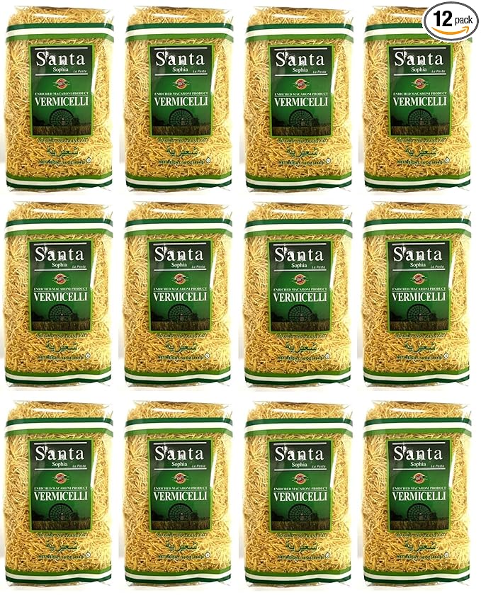 SantaSophia Vermicelli Pasta byBesler Traditional Durum Wheat 16 Oz Pack of 12