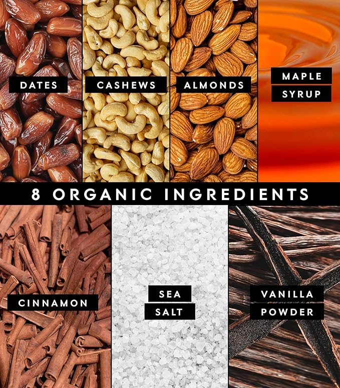 Truvani Plant Based Snack Bars | Snickerdoodle 12 Pack | 5g Protein | USDA Organic and Vegan | The Only Bar | Dairy Soy and Gluten Free | Individually Wrapped