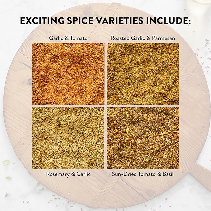 DeLallo Italian Seasoning Shaker 4 oz Container (3 Pack) with Garlic Pepper &amp Tomato Sun-Dried Tomato Rosemary and Parmesan Spices for Bread Dipping Non-GMO Gluten-Free