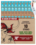 Righteous Felon Meat Sticks | 100% Grass Fed Beef | 9g Protein per Stick | Keto Gluten-Free Low Sugar High Protein Snack Sticks | Individually Wrapped | Honey Heist BBQ Beef Sticks 10 Count