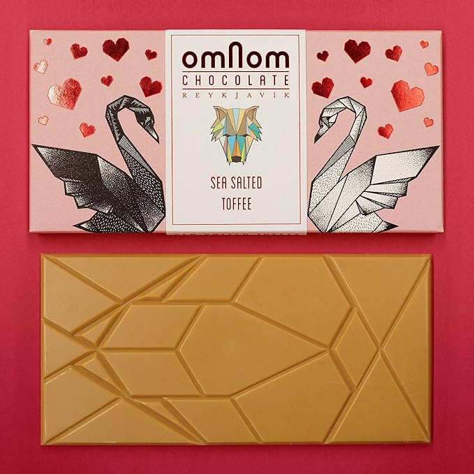 OmNom Best Sellers Trio | Toffee + Sea Salt Caramel Pride Bar Cookies + Cream | Icelandic Bean To Bar Chocolate by OMNOM CHOCOLATE REYKJAVIK | 3 x 60g Bar