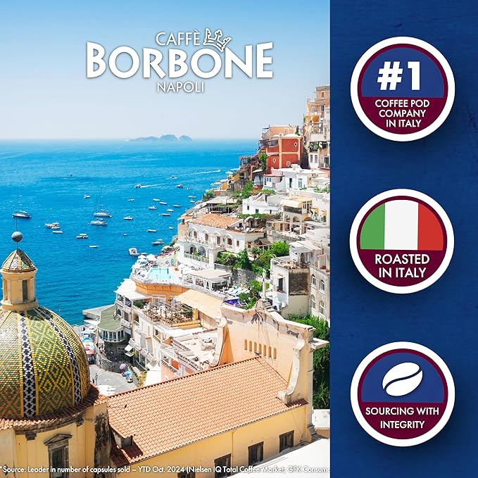 Caffè Borbone House Blend Coffee (60 Count) – Medium Roast 100% Arabica Roasted in Italy with Rich and Smooth Taste – Single Serve Coffee Pods Compatible with K-Cup Brewers