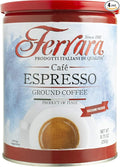Ferrara Cafe Espresso Ground Coffee 8.75-Ounce Cans (Pack of 4)