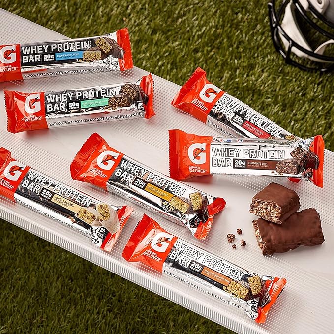 Gatorade Whey Protein Recover Bars Chocolate Caramel 2.8 ounce bars (12 Count)
