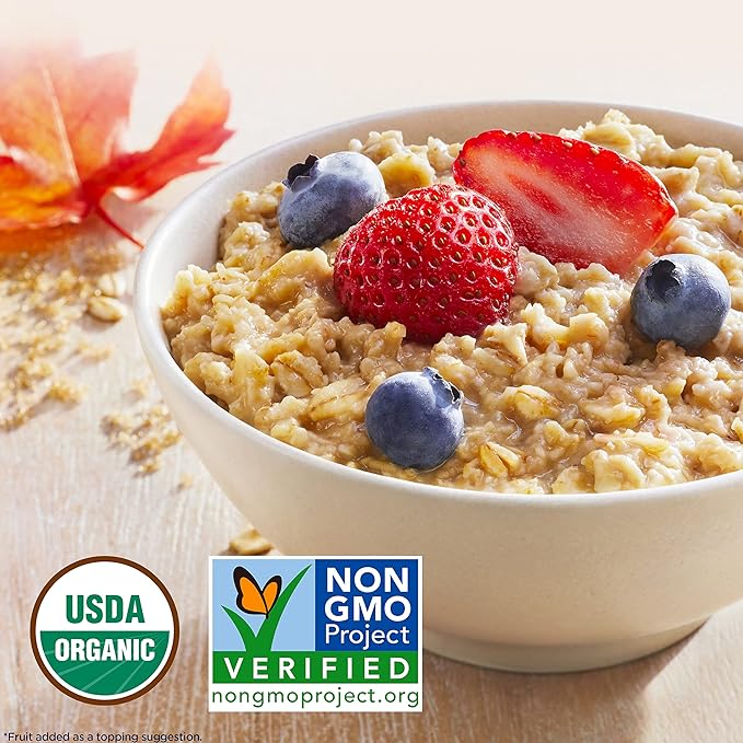 Quaker Instant Organic Oatmeal Maple &amp Brown Sugar Breakfast Cereal 8 Packets Per Box (Pack of 6 Boxes)