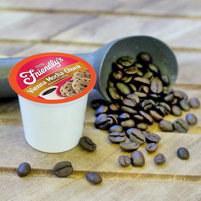 Friendly's Ice Cream Flavored Mocha Coffee Pods for Keurig K Cup Brewers Vienna Mocha Chunk 40 Count (Pack of 1)