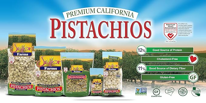 Setton Farms Premium PistachiosDry Roasted with Sea Salt3lb Bag (48 oz)(Pack of 2)