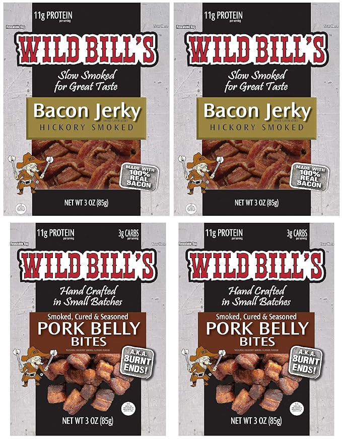 Wild Bill’s 16-Piece Sampler Tool Box (includes beef jerky bacon jerky and pork belly bites)