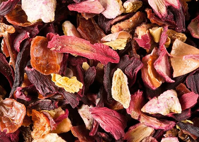 Dammann Freres Loose Leaf Carcadet Provence Premium Gourmet French Herbal Tea Blend Hibiscus Apricot Peach Flavors 3.52 Ounce Tin