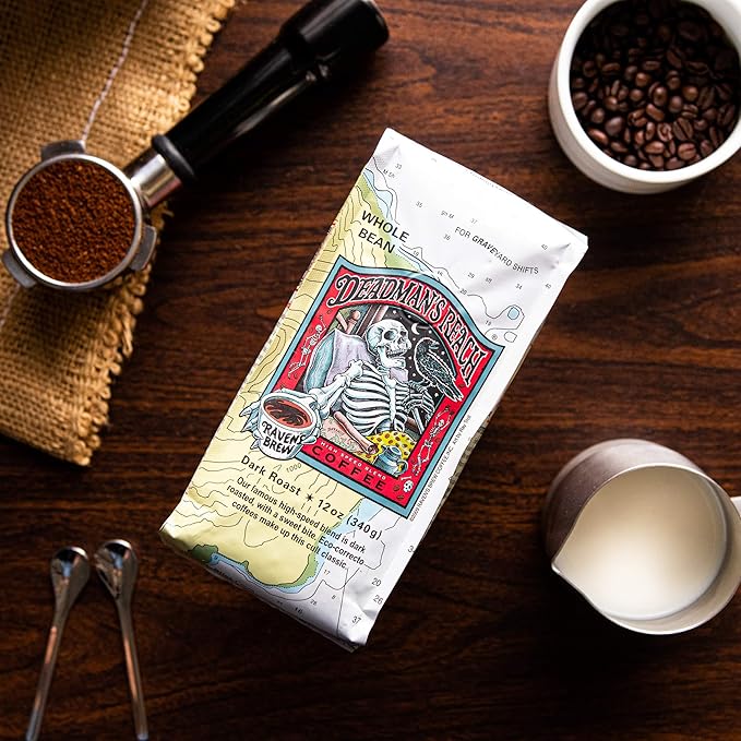 Raven's Brew Whole Bean Coffee Variety Pack - 3 Delicious Flavors - Wicked Wolf Three Peckered Billy Goat and Deadman's Reach - 12 oz each