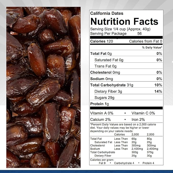 Traina Home Grown California Dried Pitted Dates - Healthy No Added Sugar Non GMO Kosher Certified Vegan Value Size (5 lbs)