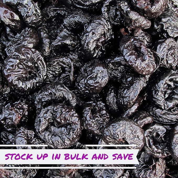 Dried Pitted Prunes Unsweetened by It's Delish 10 Lbs Bulk Bag | Naturally Sweet No Sugar Added High Fiber Dried Fruit Snack | Healthy Moist and Fresh Dry Plums | Vegan Kosher