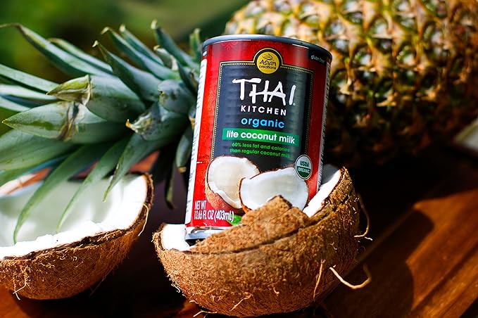 Thai Kitchen Organic Unsweetened Lite Coconut Milk 13.66 fl oz (Pack of 12)